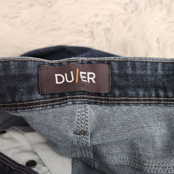 DU/ER Jeans Mens 38x30 L2X Slim Fit Dark Wash Denim Stretch DUER Dark Wash - Picture 6 of 15